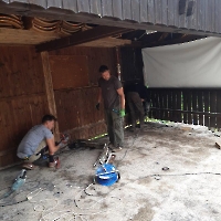 Arbeitseinsatz Sanierung unserer Terrasse auf der Wunderburg